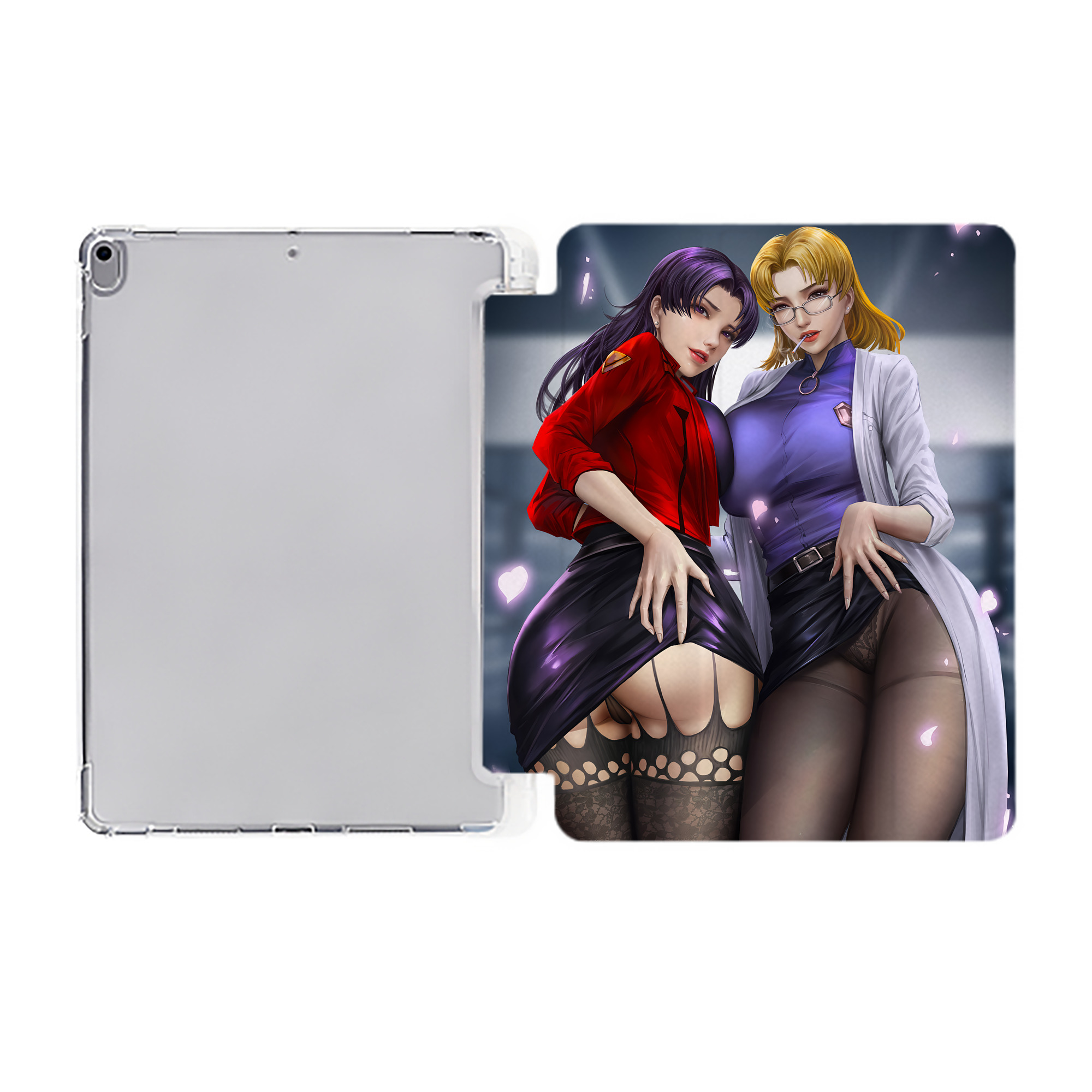（画像用） EVA 新世紀エヴァンゲリオン IPad ケース ペン収納付き 三つ折りスタンド PUレザー×シリコン 対応機種9.5/10.5/10.9インチ